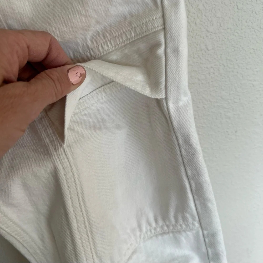 NWOT AGOLDE Cooper Cargo Jeans Milkshake White Denim Casual Women’s 25 - Picture 7 of 13